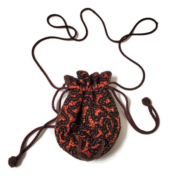 Andre Cellini Handbags - Vintage Andre Cellini Beaded Purse Satchel Evening Bag Bridgerton Victorian